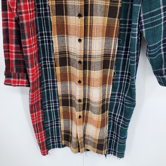 Better Be Grunge Holiday Party Mixed Plaid Cottagecore Prep Red Midi Dress S - Picture 6 of 9